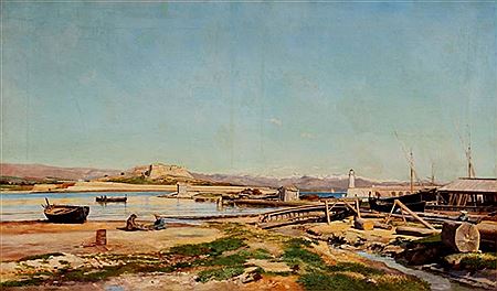 Vue du Fort Carré à Antibes, 1869