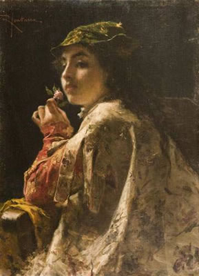 Sample artwork by Roberto Fontana (1844 - 1907), known for figure, genre, landscape painting - View similar artists and auction records