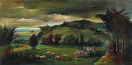 Sample artwork by Oscar di Prata (Born 1910), known for painting - View similar artists and auction records