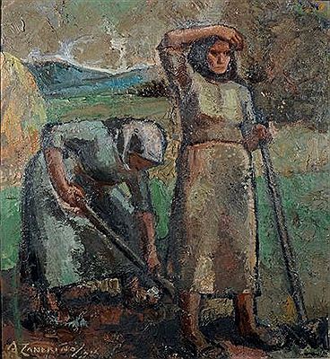 Contadine nei campi by Adelina Zandrino - Auction record, sale price, and art valuation. Compare with similar artists and explore comparable artworks.