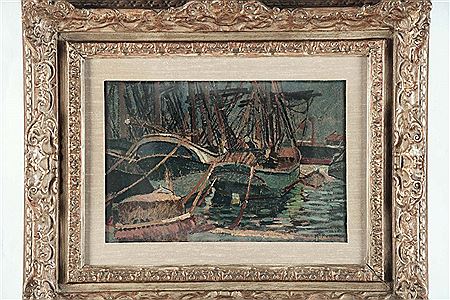 Barconi in darsena by Mario Puccini - Auction record, sale price, and art valuation. Compare with similar artists and explore comparable artworks.