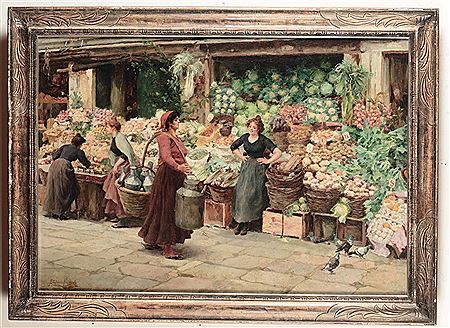 Scena di mercato a Venezia