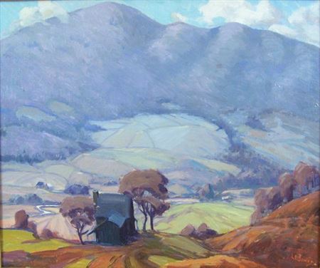 Sample artwork by Louis Edward Jones (1878 - 1958), known for smoky mountain and seasonal landscape painting, etchings - View similar artists and auction records