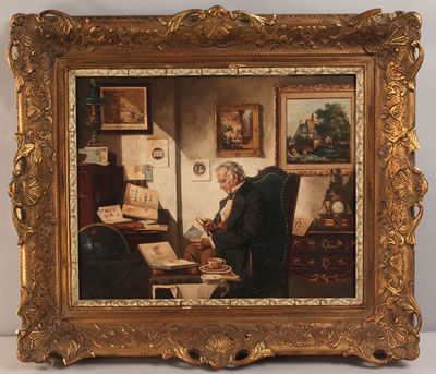 The Stamp Collector by Curt Echtermeyer - Auction record, sale price, and art valuation. Compare with similar artists and explore comparable artworks.