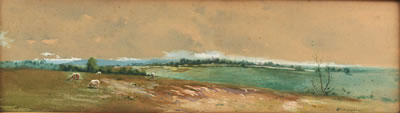 Panoramic pastoral landscape