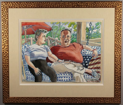 Portrait of A. Welling LaGrone Jr. and his ex-wife, Elizabeth Crook