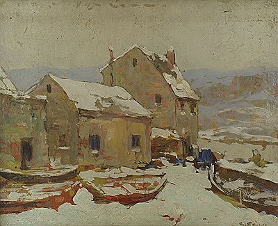 Wharf Scene in Winter