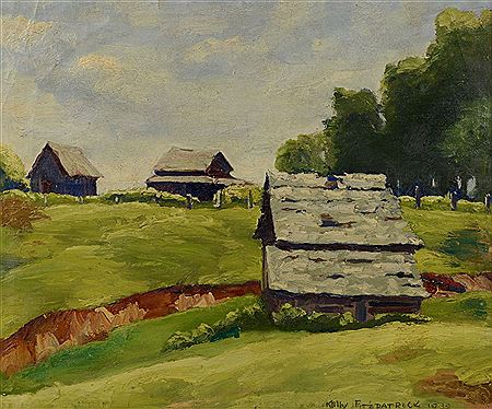 Landscpe with barns