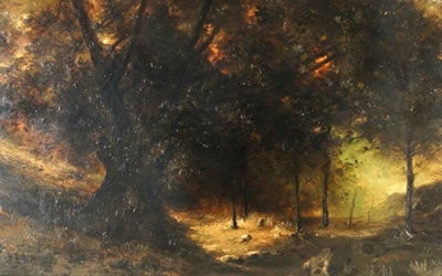 Late afternoon landscape indicative of Ruiz Barbizon influencr