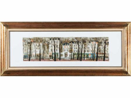 Arbres et immeubles à Paris.