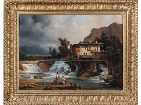 Peintre devant le moulin