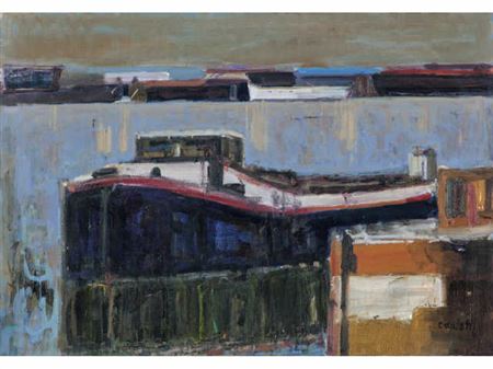 Barges docked