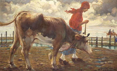 Paesaggio con mucca