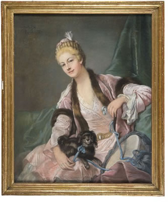 NOBILDONNA CON CAGNOLINO E TAMBURO by Giuseppe Bossi - Auction record, sale price, and art valuation. Compare with similar artists and explore comparable artworks.