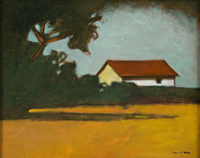 Paesaggio con casetta