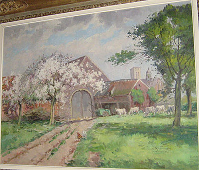 Ferme en plein printemps