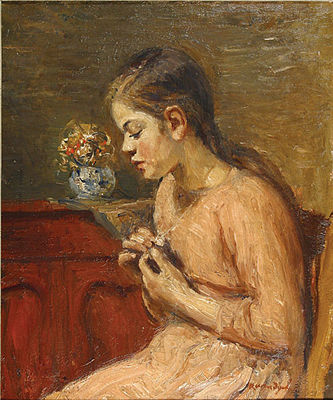 Wieza met bloemen in een interieur