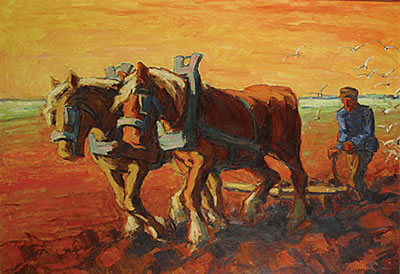 Paysan et chevaux by Jos Mous - Auction record, sale price, and art valuation. Compare with similar artists and explore comparable artworks.