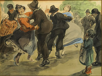 La dance à la fête du village