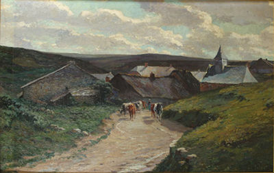 Sample artwork by Prosper Joseph Pierre De Wit (1860 - 1947), known for landscape painting - View similar artists and auction records
