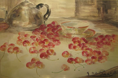Stilleven met krieken / Nature morte aux guignes