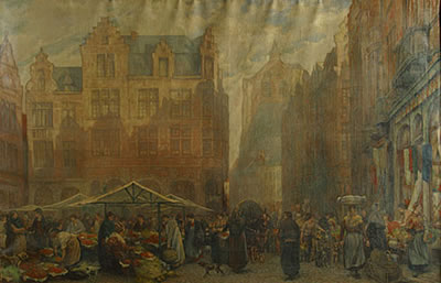 De grote markt te Leuven / La grande place à Louvain by Ernest Faut - Auction record, sale price, and art valuation. Compare with similar artists and explore comparable artworks.