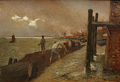 Werkmannen bij de Schelde / Ouvriers près de l'Escaut