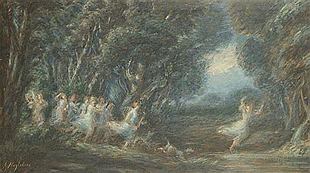 Nimfen in het bos / Nymphes dans la forêt by Alfred Hazledine - Auction record, sale price, and art valuation. Compare with similar artists and explore comparable artworks.
