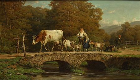 Gezelschap op een brug / Compagnie sur un pont