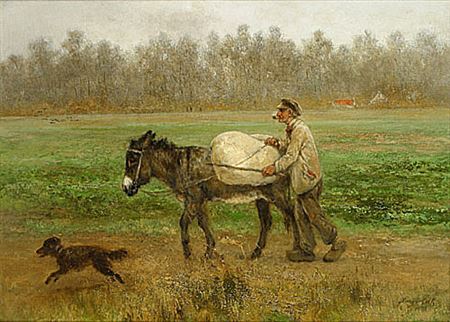 Boer met ezel / Payson et son âne