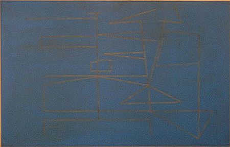 Blauwe compositie