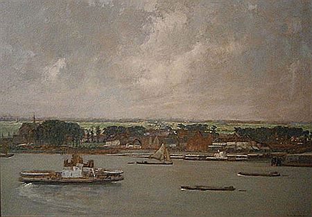 Zicht op de Schelde in Nederland