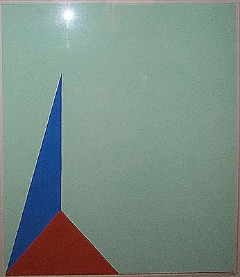 Rood en blauwe driehoek