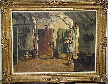 Fille à l'ouvrage