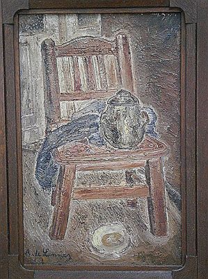 Nature morte à la chaise et au pot