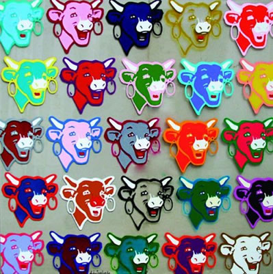 Vache qui rit contours color