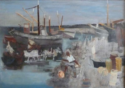 Portugal, port aux bateaux by Michel Pandel - Auction record, sale price, and art valuation. Compare with similar artists and explore comparable artworks.