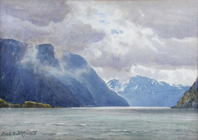 View of the Head of the Hjorundfjord, with Staalberg on the left, 1937