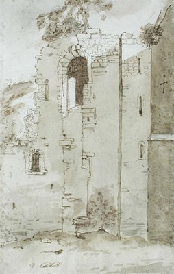 Ruined Castle Walls at Richmond, Yorkshire