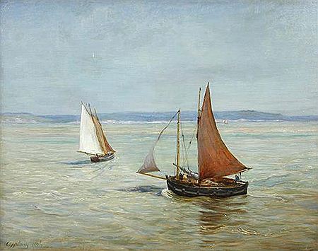 Sailing Ships off the Isle of Wight by Charles Edward Holloway - Auction record, sale price, and art valuation. Compare with similar artists and explore comparable artworks.
