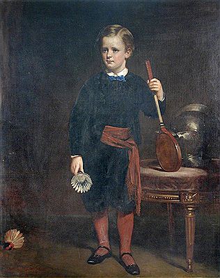 Portrait of Master John Stevenson Stewart, with a Badminton Racquet and Shuttlecocks