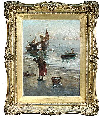 Fisherfolk on the shore, Newlyn (2)