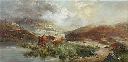 Highland Cattle on Rannoch Moor by Prudence Turner - Auction record, sale price, and art valuation. Compare with similar artists and explore comparable artworks.
