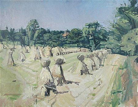 Corn Stooks, Carneville, 1977