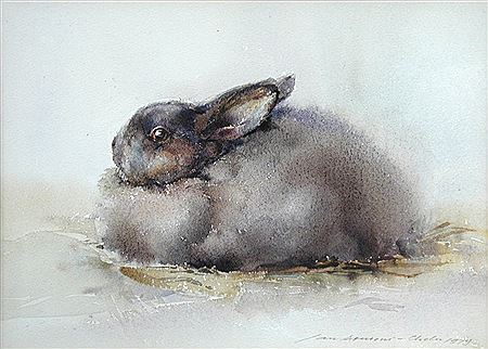 Study of a Netherland Dwarf rabbit by Ian Armour-Chelu - Auction record, sale price, and art valuation. Compare with similar artists and explore comparable artworks.