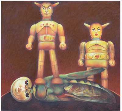 Sample artwork by Laura Covaci (Born 1964), known for painting - View similar artists and auction records