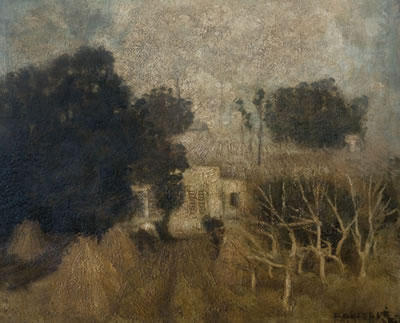 Rancho entre los arboles