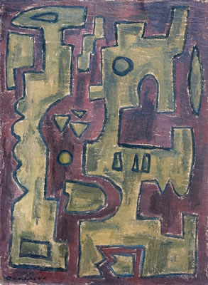 Formas en fondo ocre by Gaston Olalde - Auction record, sale price, and art valuation. Compare with similar artists and explore comparable artworks.
