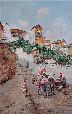 Sample artwork by Manuel Osuna (19/20th century), known for painting - View similar artists and auction records