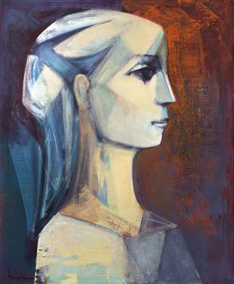 Cara femenina de perfil
